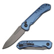 2022-Blue Survival Military Switch Blade Pocket Knife 8 Inch Overall
