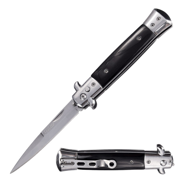 2012- 5" Closed Classic Stiletto Automatic SwitchBlade Knife
