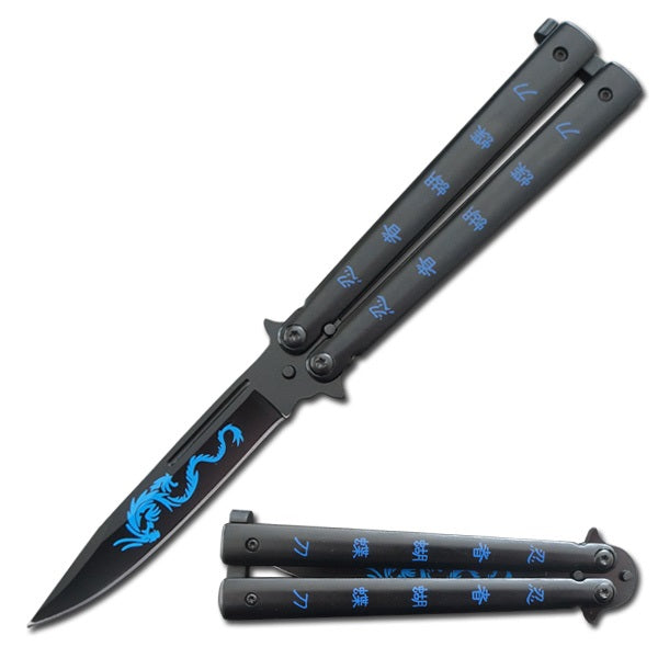 3009- Blue Dragon Balisong Butterfly Knife