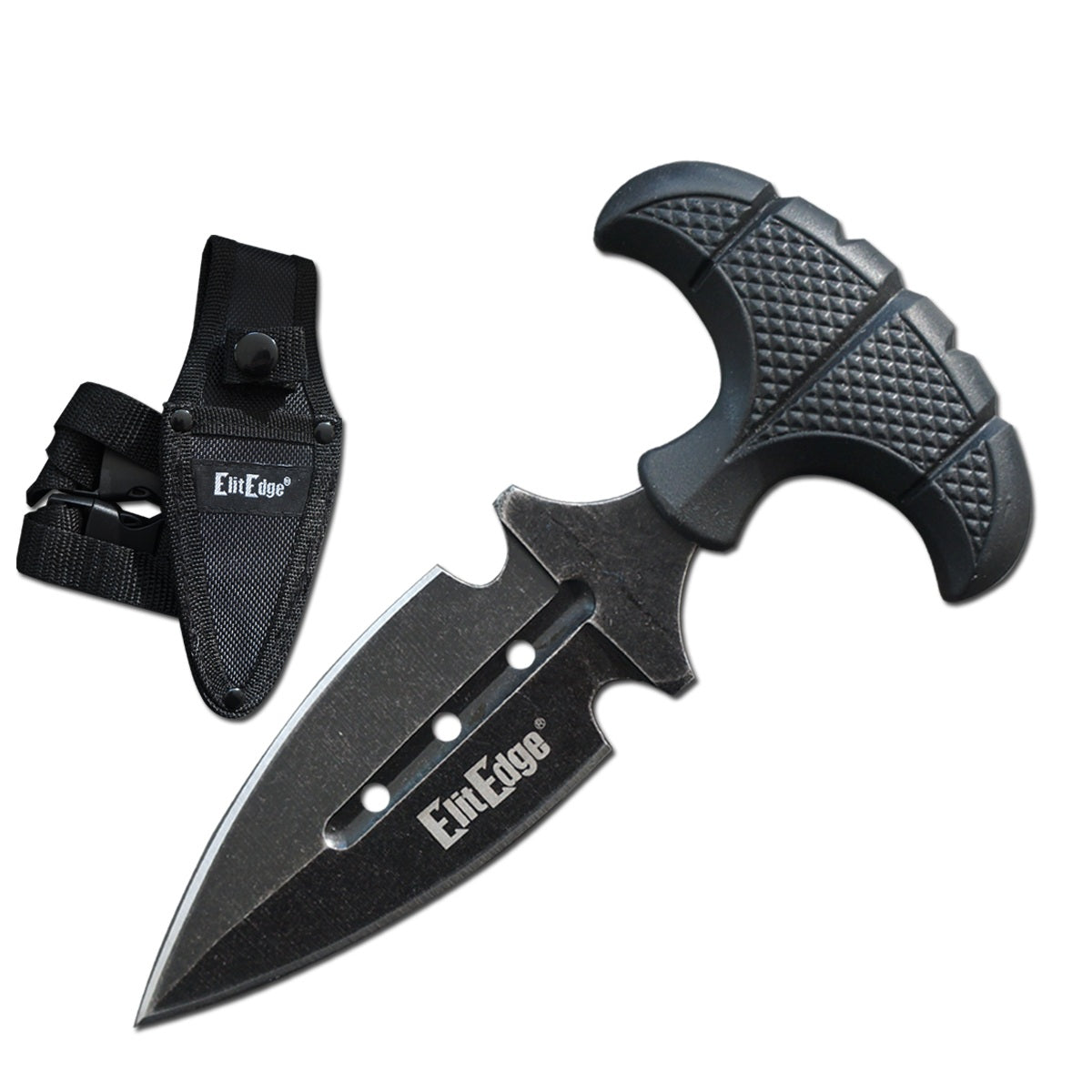 10000-Stone Washed Military Push Dagger Dual Edge Fixed Blade Knife