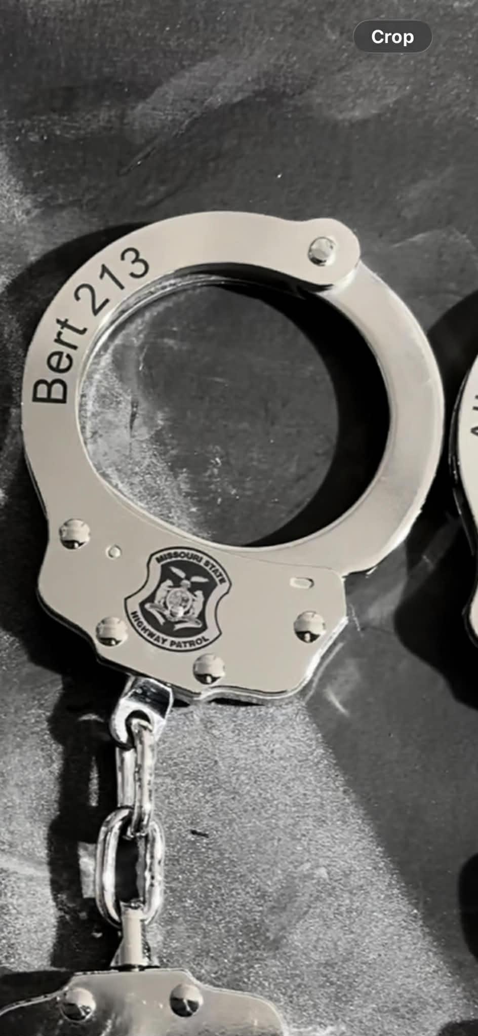 7003- Custom engraved peerless handcuffs