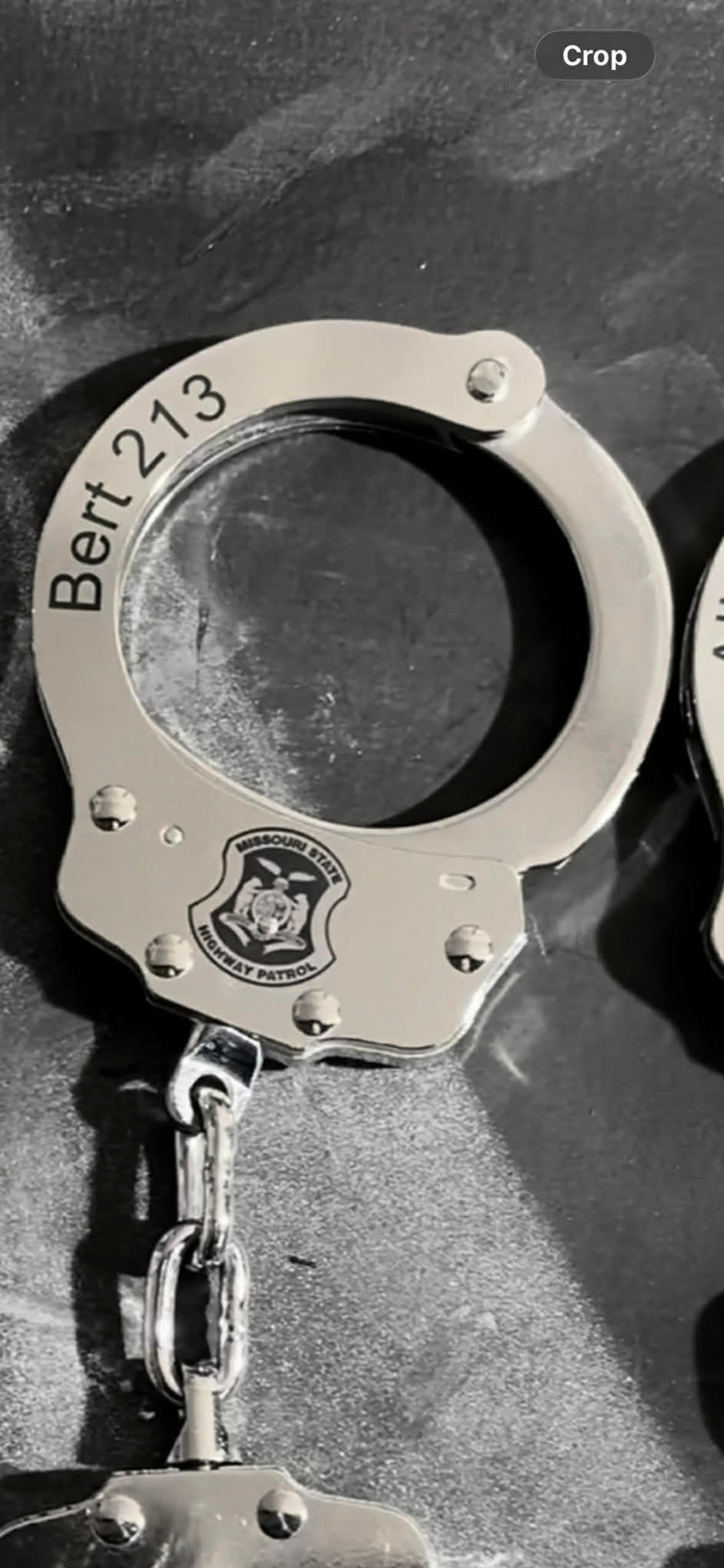 7003- Custom engraved peerless handcuffs