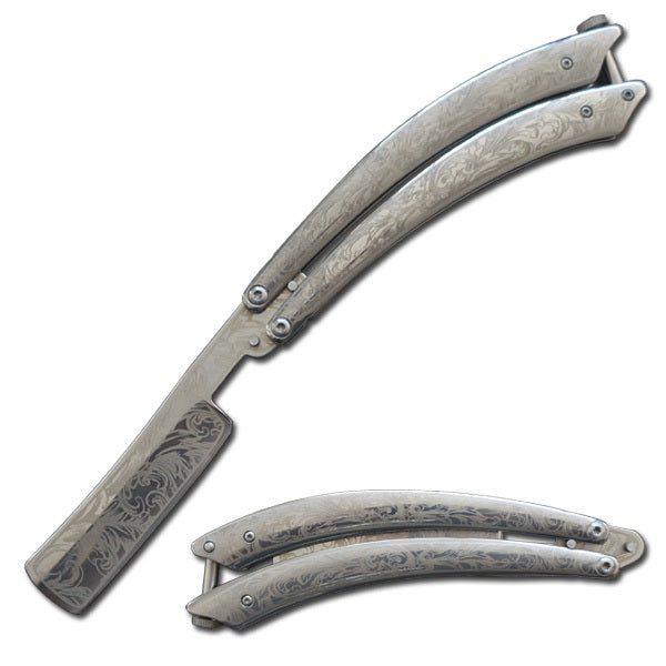3019-Modern Gentlemans Straight Razor Butterfly Knife