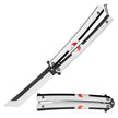 3006- 9 Inch Sasuke's White Sword of Kusanagi Anime Butterfly Knife
