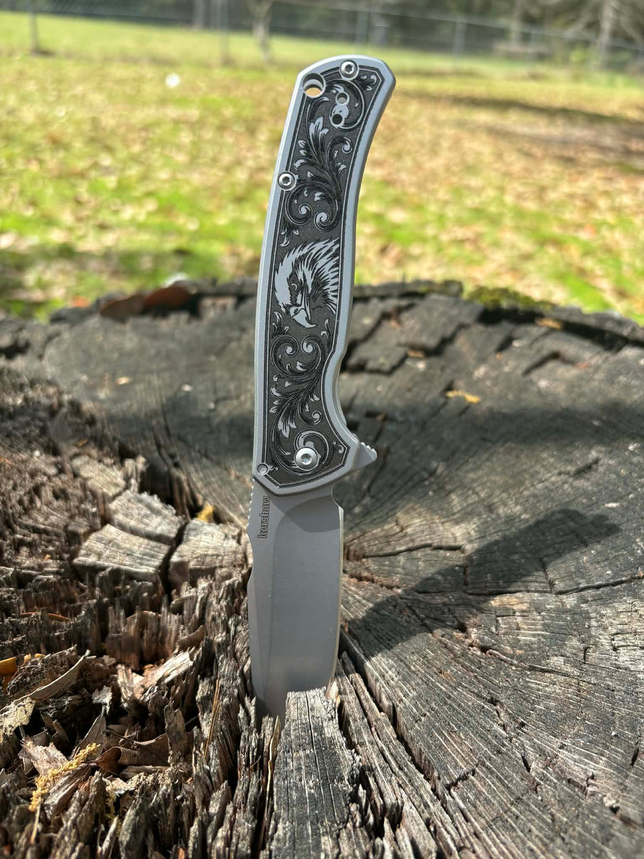 7007- Custom engraved Kershaw Scour - Eagle