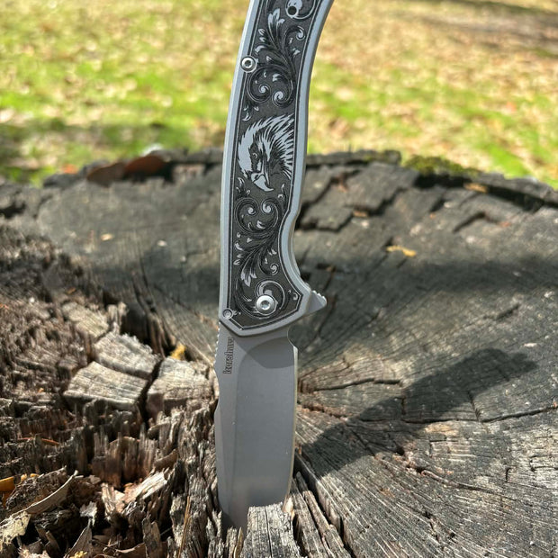 7007- Custom engraved Kershaw Scour - Eagle