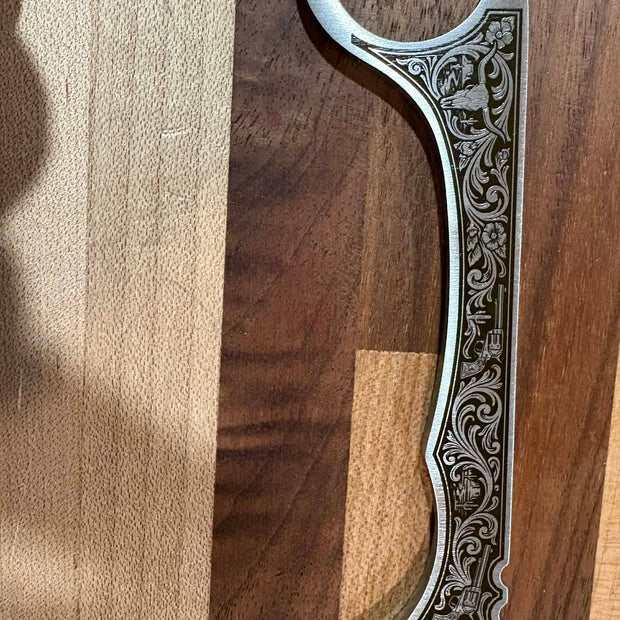 7005-Custom Engraved straight razor