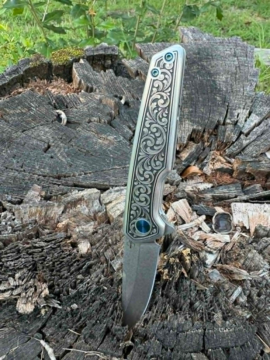 7023- Boker Plus - custom engraved scroll work