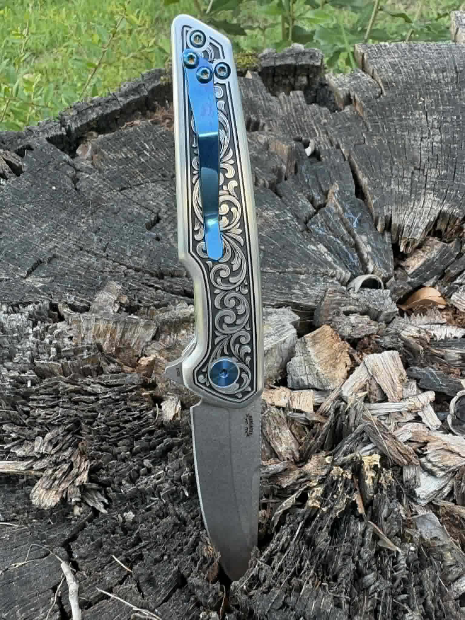 7023- Boker Plus - custom engraved scroll work