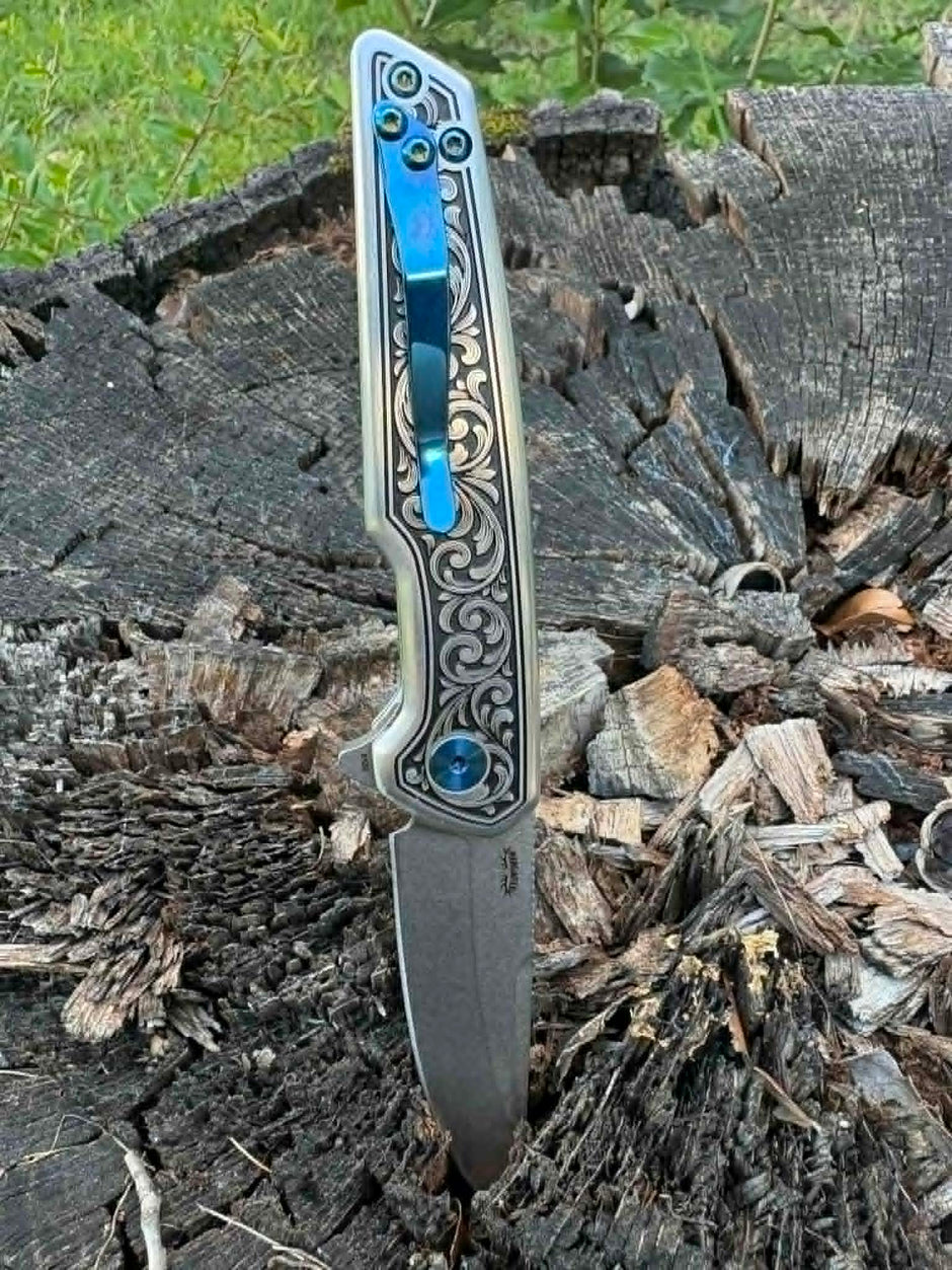 7023- Boker Plus - custom engraved scroll work