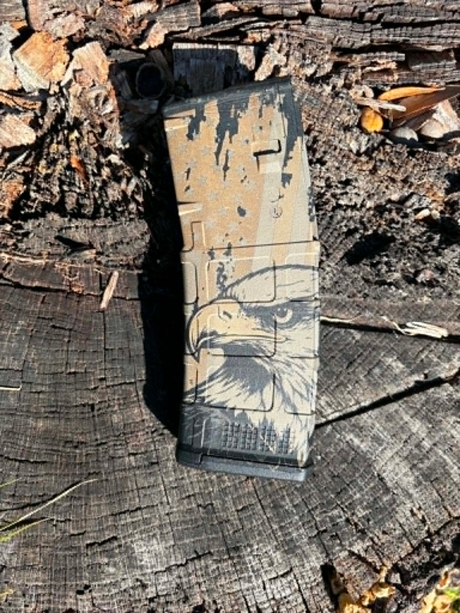 P-mag - Custom engraved - Eagle Flag