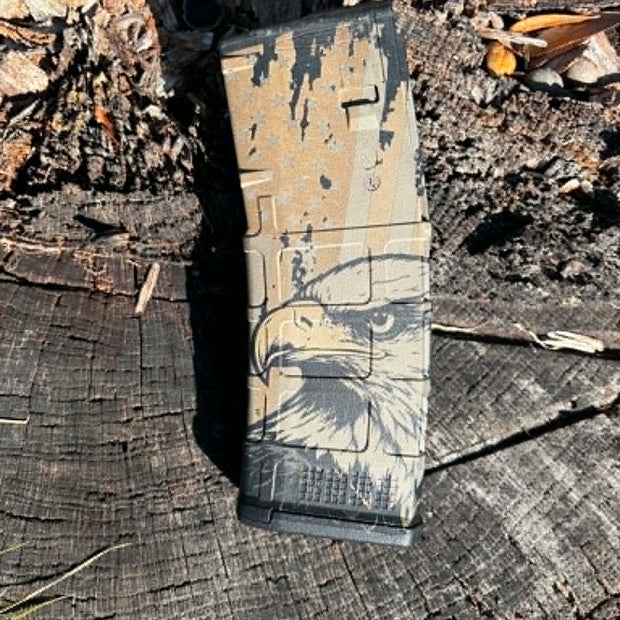 P-mag - Custom engraved - Eagle Flag
