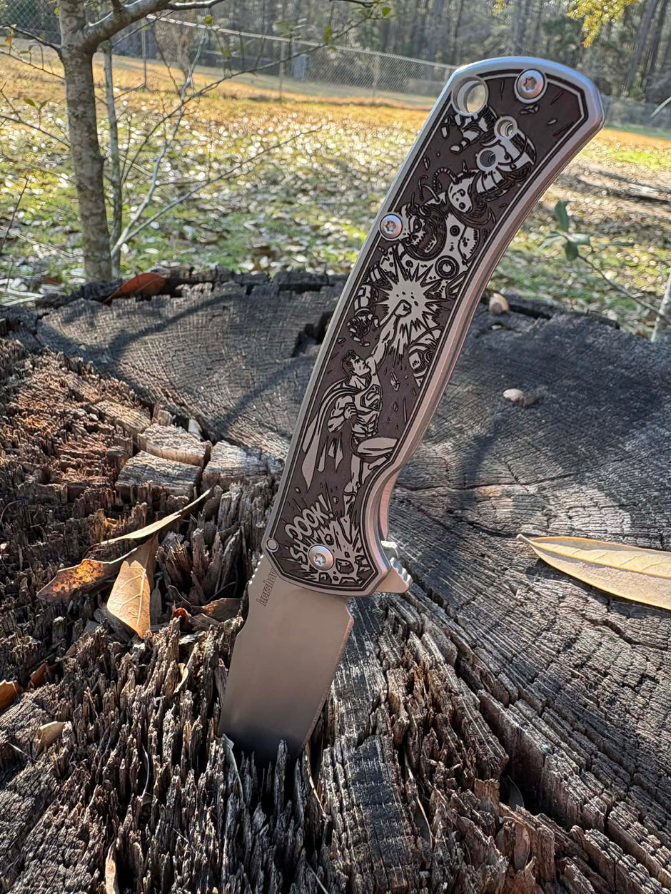 7009-custom engraved Kershaw Scour- superman
