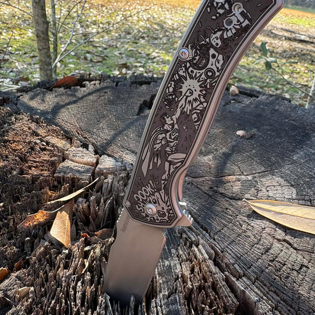 7009-custom engraved Kershaw Scour- superman