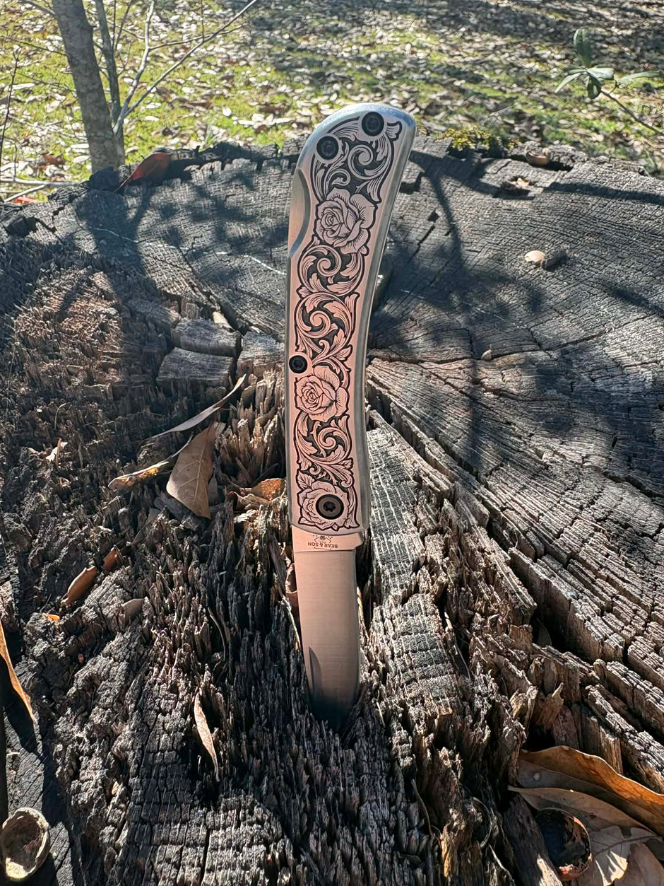 7010- custom engraved Bear & son 137L - Roses