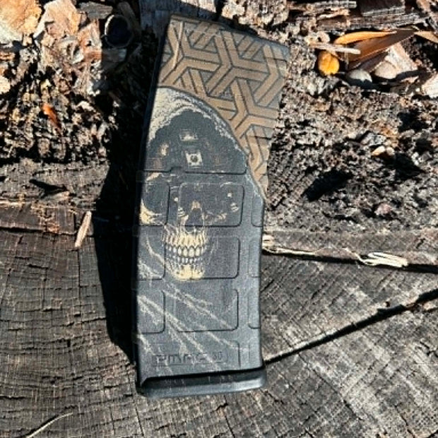 P-mag - Custom engraved - Skeleton night vision