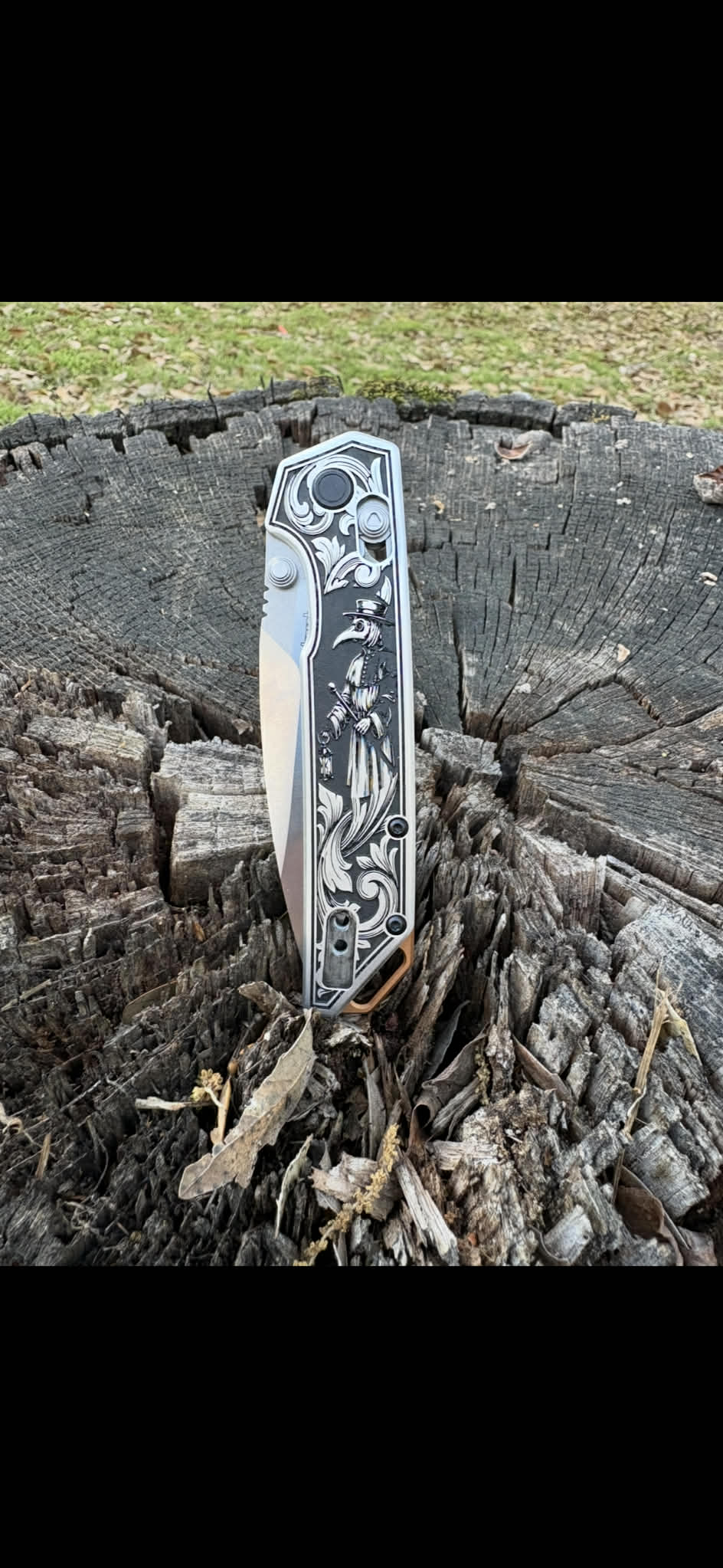 7014- Custom Engraved Kershaw Iridium- Plague Dr.