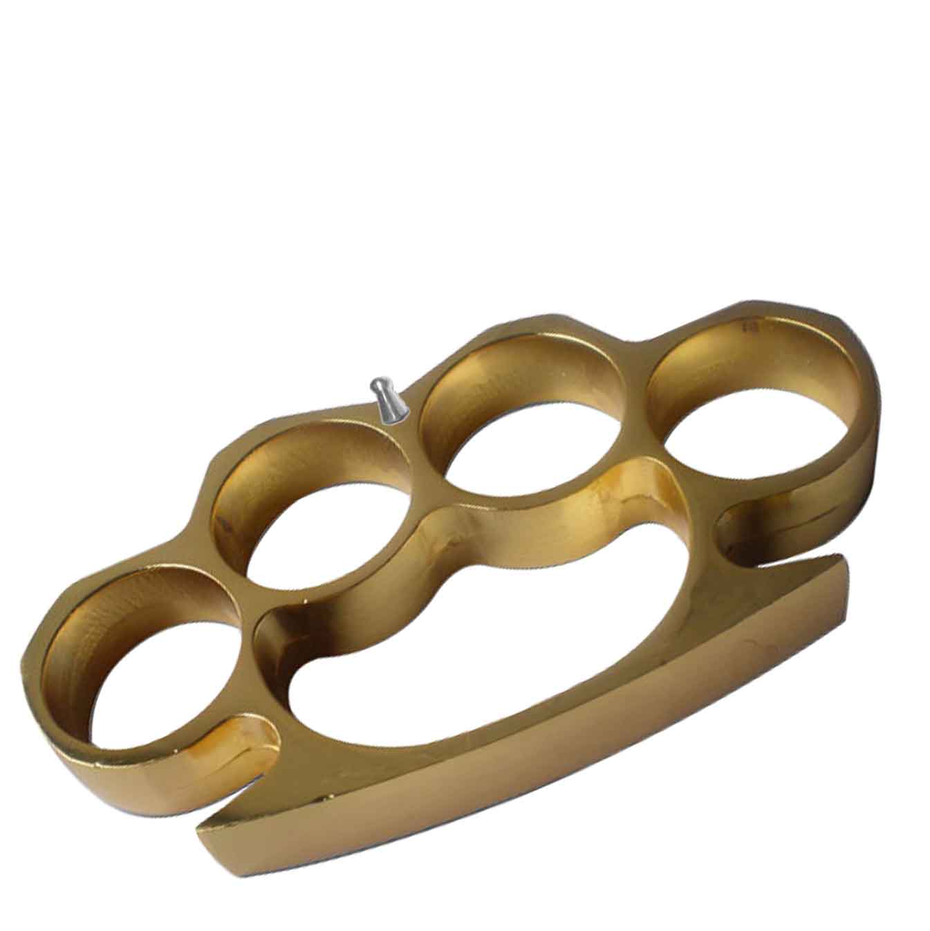 6006-Self Defense Gold Metal Buckle Knuckles, Paperweight