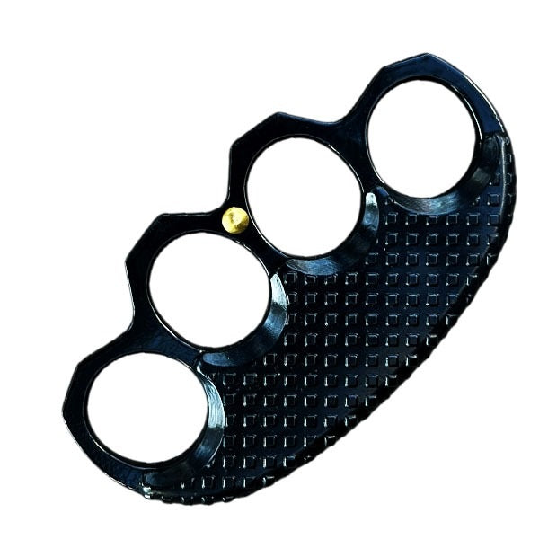 6005-Black Comfort Grip Metal Knuckles Paperweight Belt Buckle