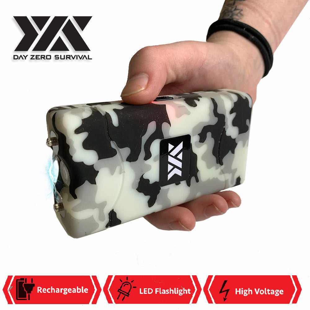 6009-DZS 10 Million Volt Self Defense Snow Camo Stun Gun Rechargeable