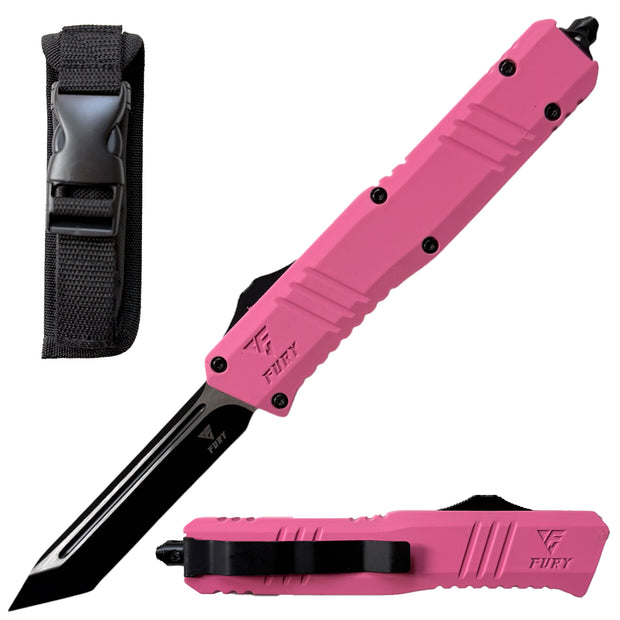 1034-8.5" Pink Phantom Tanto Blade Automatic OTF Out the Front Knife