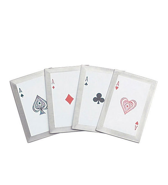 5002- 4 pcs Throwing Card Set with Four of a Kind Aces Quads