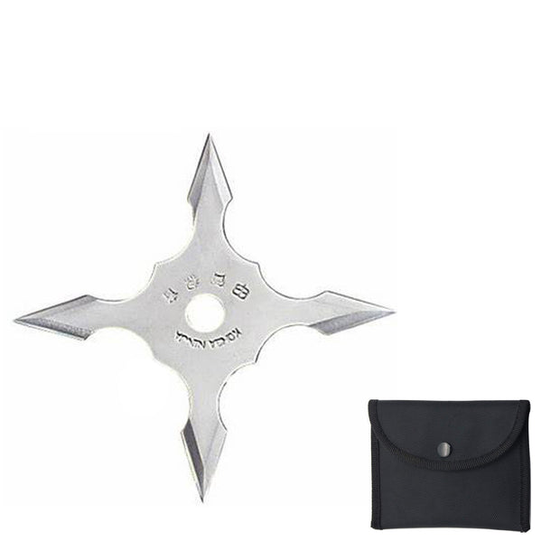 5003- Last Shogun 4 Point Shuriken Ninja Star Silver