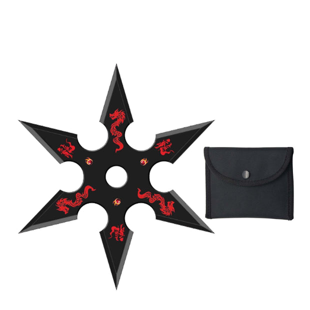 5010-Six Point Dragon Ninja Throwing Star Anime Shuriken Knife Blade