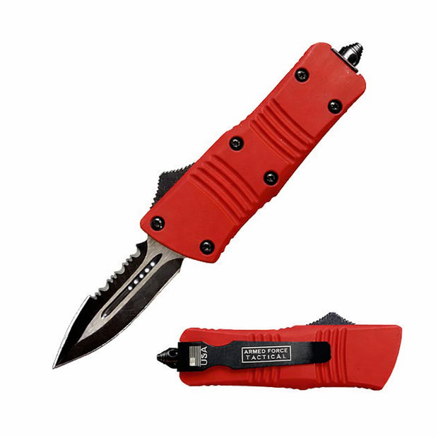 1007- 5.5" Wasp Mini Automatic OTF Knife Spear Point Blade