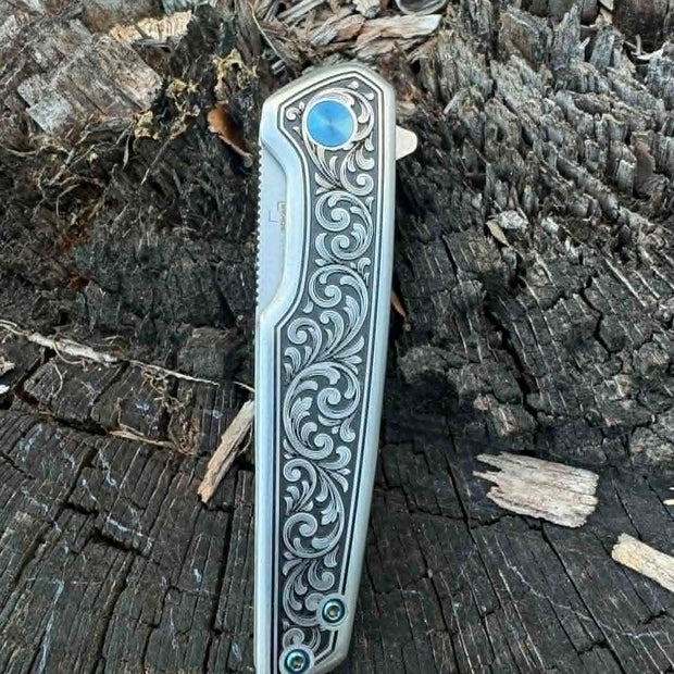 7023- Boker Plus - custom engraved scroll work