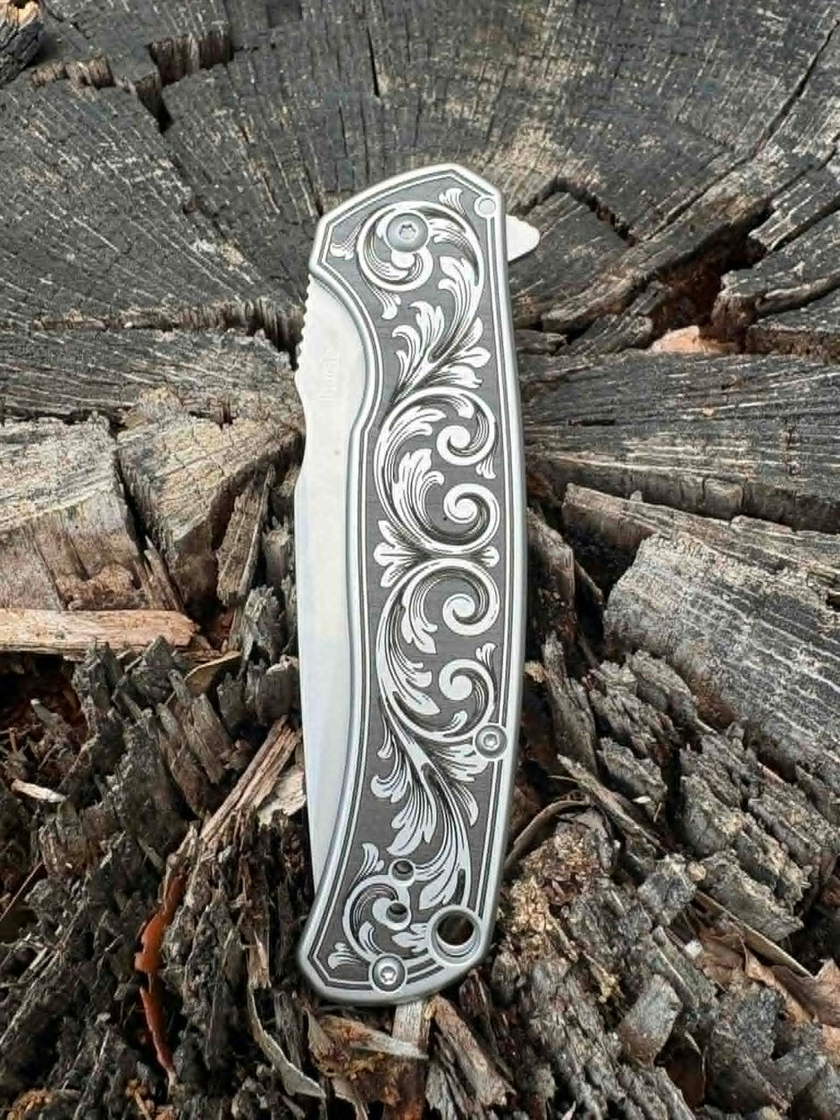 7017- Custom Engraved Kershaw Scour - Scroll