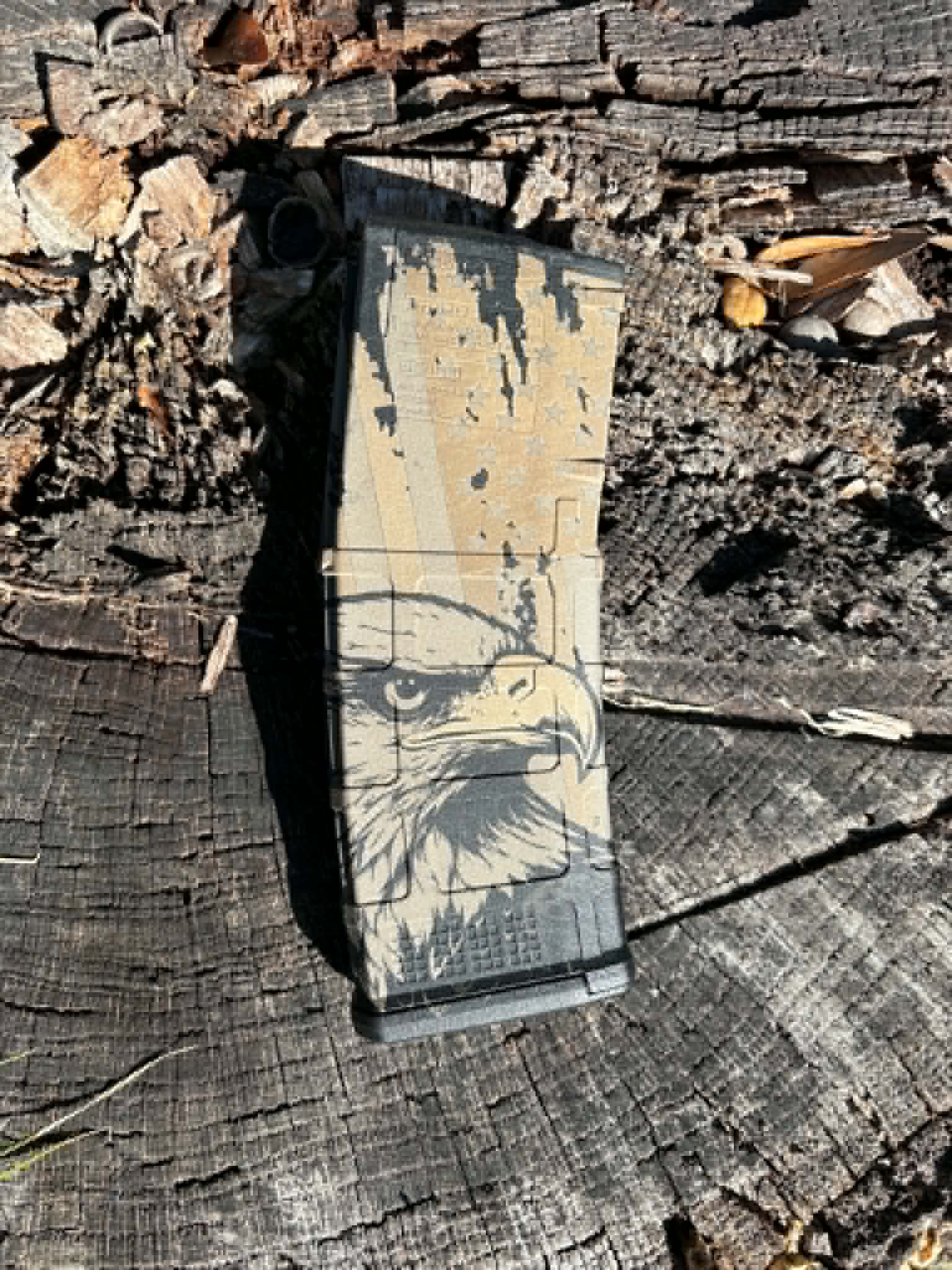 P-mag - Custom engraved - Eagle Flag