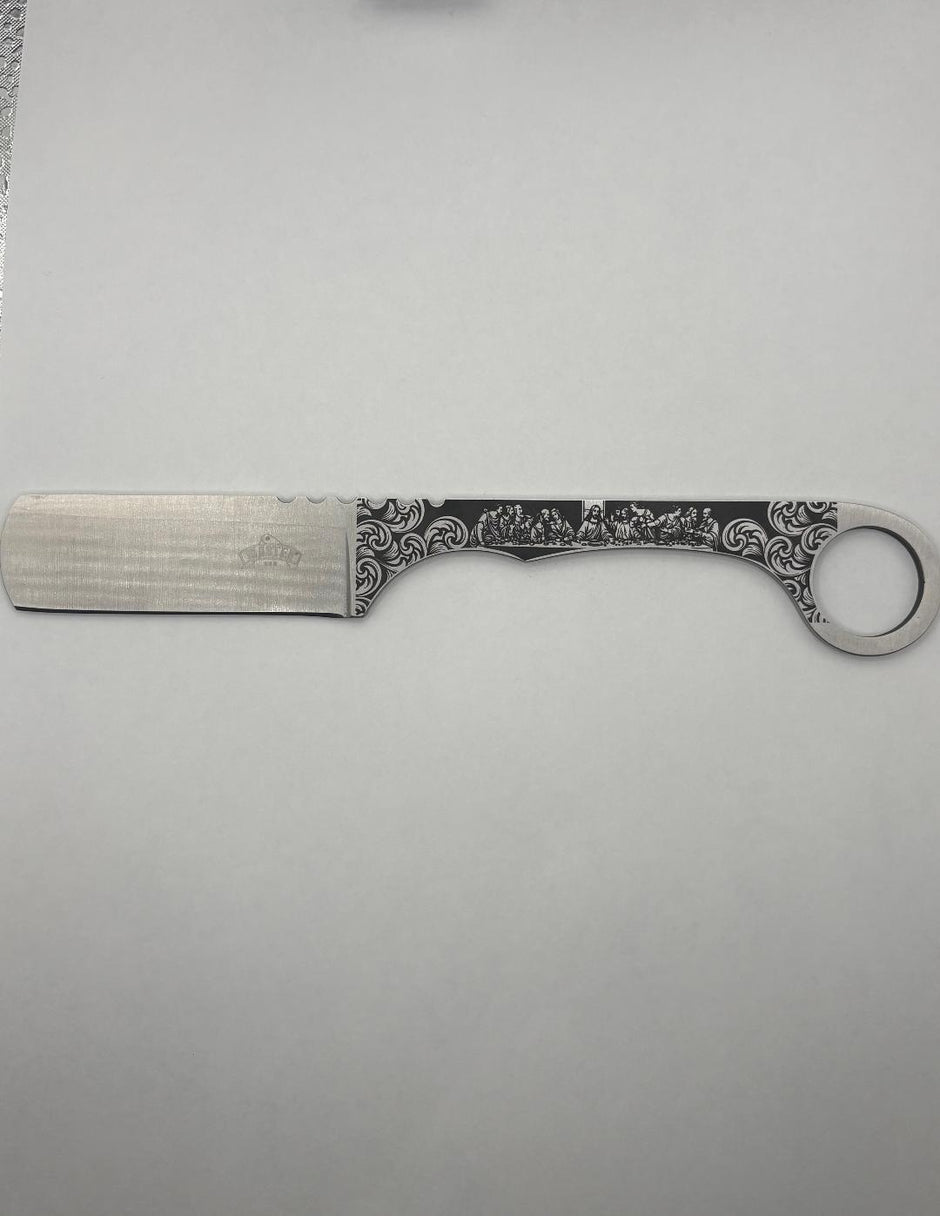 7000 - The Last supper - Custom Engraved Master USA - Fixed Blade Knife-