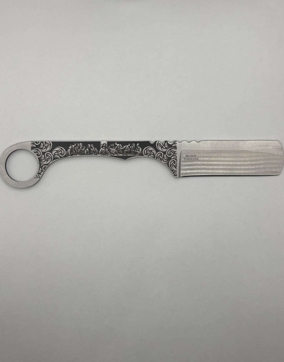 7000 - The Last supper - Custom Engraved Master USA - Fixed Blade Knife-